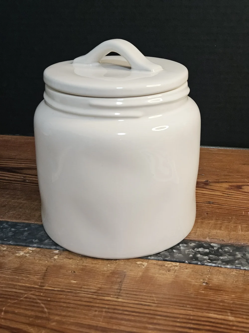 Rae Dunn White Ceramic 'Bone Appétit' Canister